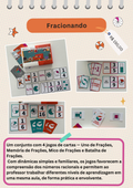 Kit Fracionando com quatro jogos de cartas de frações da Abracaixabra
