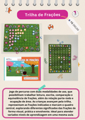 Jogo de percurso Trilhas de Frações da Abracaixabra para ensinar frações